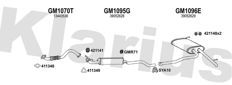 Klarius GM1070T - Front Pipe  - Fits Opel Astra K 1.4