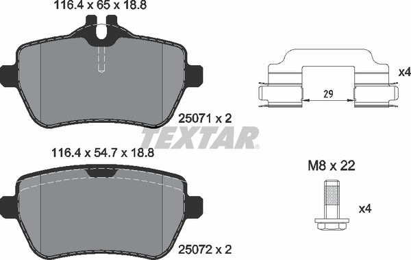 Textar Brake Pad Set - 2507103