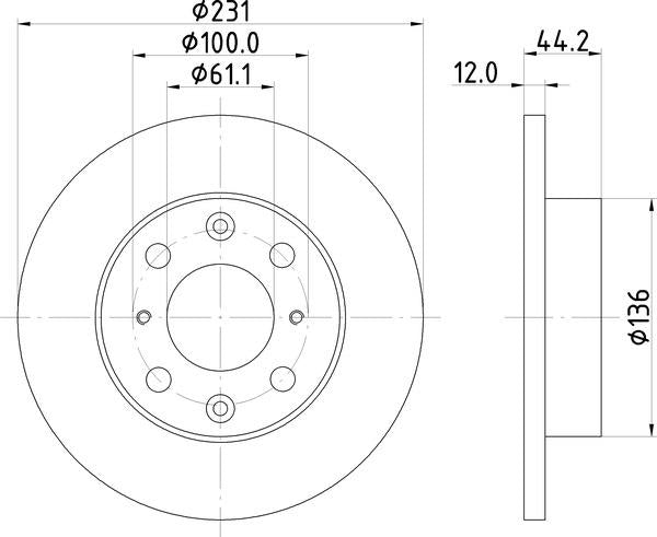 Mintex Brake Discs fits -Honda Rover S254:5 MDC415 (also fits other vehicles)