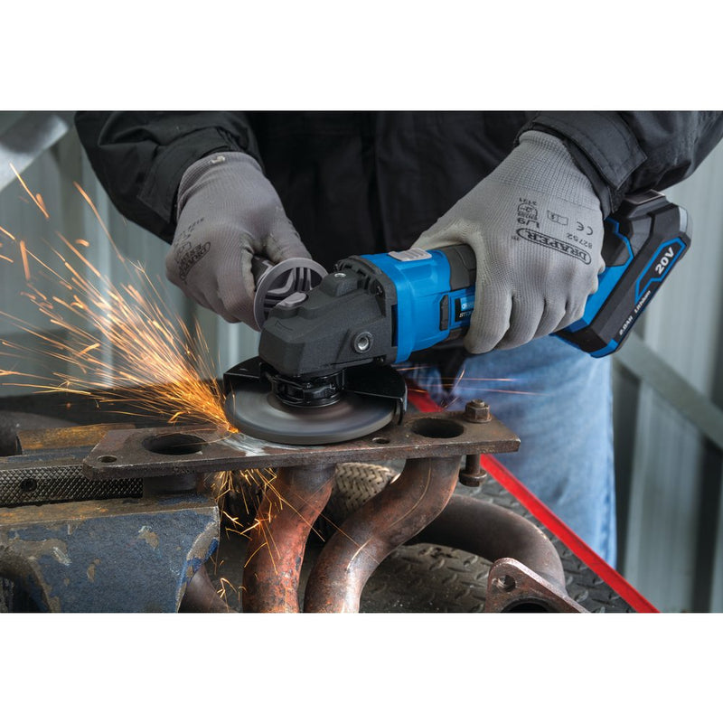 Draper Storm Force 20V Angle Grinder, 115mm (Sold Bare)