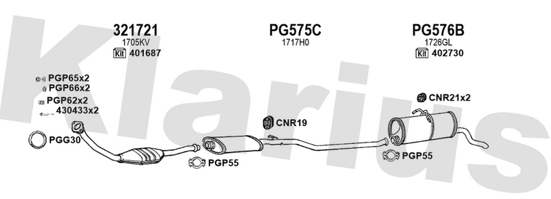 Klarius 321721 - Catalyst Type Approved Withpip  - Fits Citroen Berlingo 2.0HDi