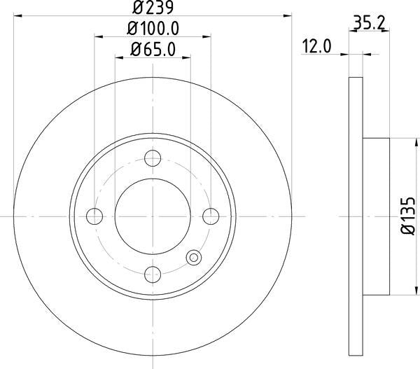 Mintex Brake Discs fits -Audi Seat VW S276:5 MDC198 (also fits other vehicles)
