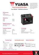 Yuasa YBX1027 CaCa Car Battery - 1027