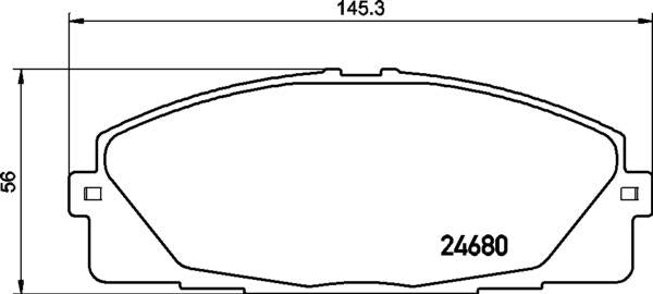 Mintex Brake Pad Set fits -Toyota MDB3161 (also fits other vehicles)