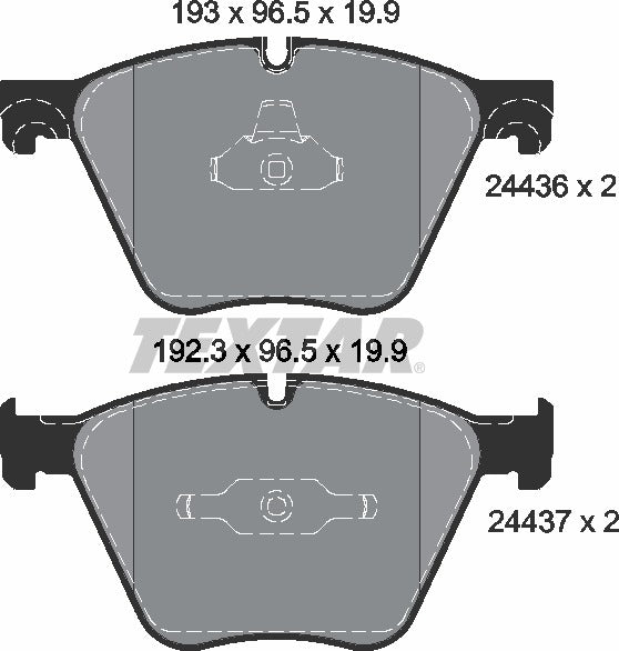Textar Brake Pad Set - 2443601