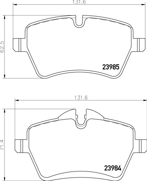 Mintex Brake Pad Set fits -Mini MDB3452 (also fits other vehicles)