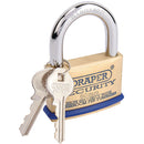Solid Brass Padlock & 2 Keys with Mushroom Pin Tumblers 60mm
