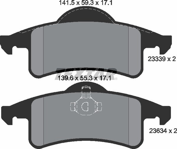 Textar Brake Pad Set - 2333901