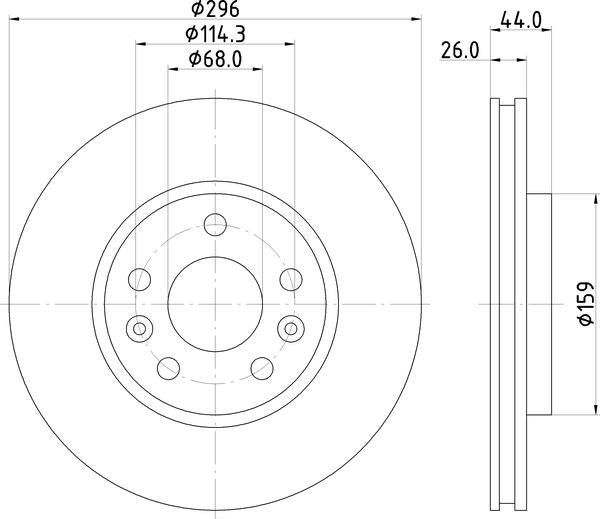 Mintex Brake Discs fits -Alpine Renault V255:5 MDC2854C (also fits other vehicles)