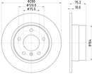 Mintex Brake Discs fits -BMW V308:5 MDC1814 (also fits other vehicles)