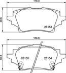 Textar Brake Pad Set - 2615301