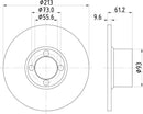 Mintex Brake Discs fits -Austin Innocenti Morris Rover V280:4 MDC75 (also fits other vehicles)