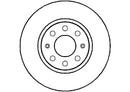 Disctech Brake Disc - Fits Fiat, Mazda - ABD2043 - Front Axle