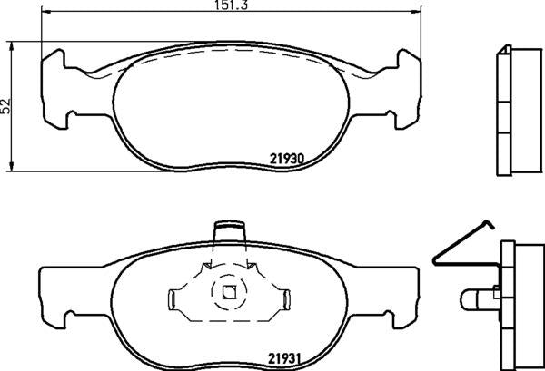 Mintex Brake Pad Set fits -Fiat MDB1956 (also fits other vehicles)
