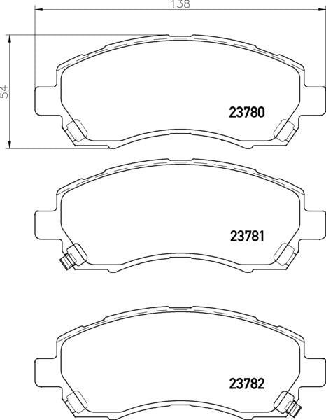 Mintex Brake Pad Set fits -Subaru MDB1917 (also fits other vehicles)