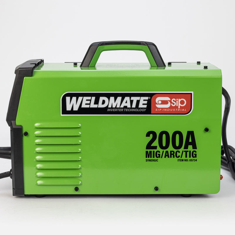 SIP WELDMATE® PRO 200A MIG/ARC/TIG Synergic Welder with Trolley Package