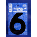 Castle B6 6 Self Adhesive Digits Blk 3inc