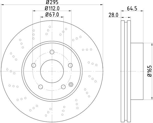 Mintex Brake Discs fits -MercedesBenz V276:5 MDC2214 (also fits other vehicles)