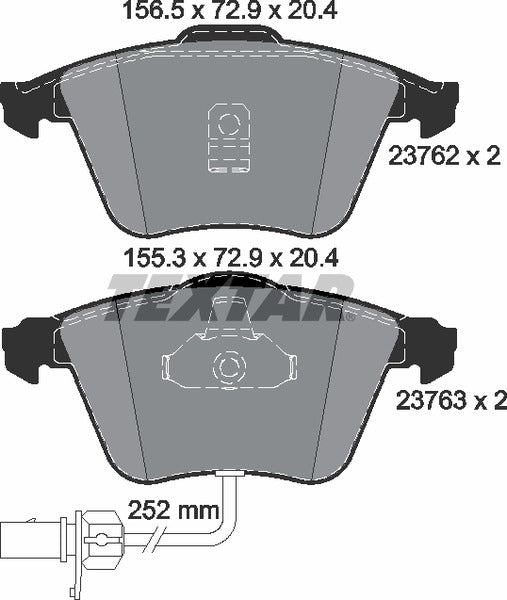 Textar Brake Pad Set - 2376201