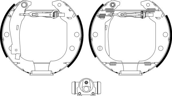 Mintex Brake Shoe Kits fits -Citroën Peugeot MSP180 (also fits other vehicles)