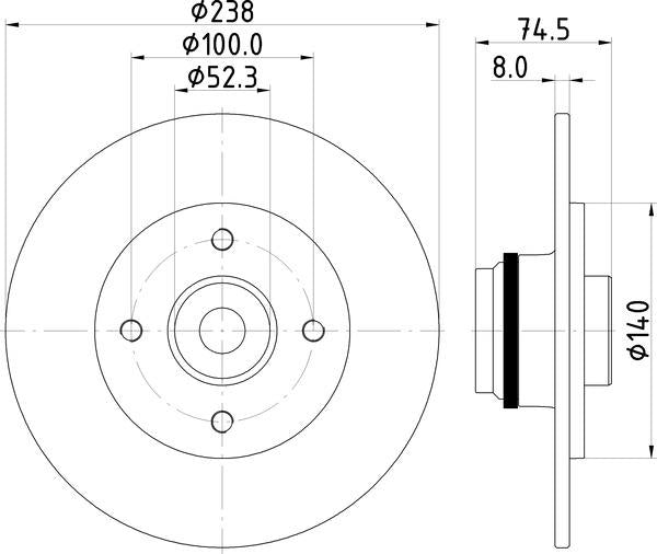 Mintex Brake Discs fits -Renault S245:5 MDC1997 (also fits other vehicles)