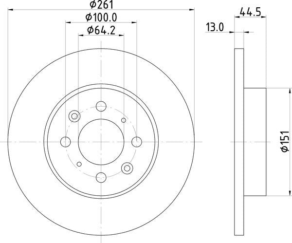 Mintex Brake Discs fits -MG Rover S261:4 MDC1024 (also fits other vehicles)