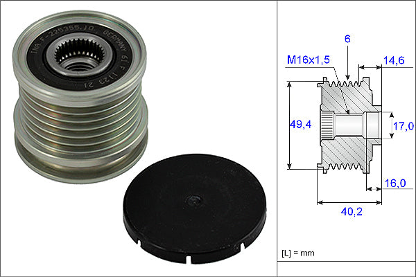 INA Alternator Freewheel Clutch - Part No - 535000110