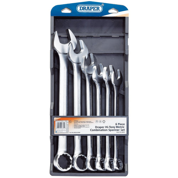 Draper Hi-Torq Metric Combination Spanner Set (6 Piece) - 26695