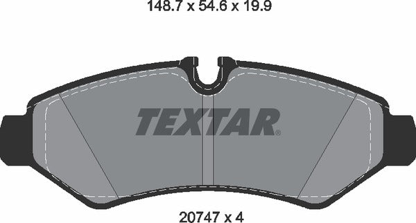 Textar Brake Pad Set - 2074701