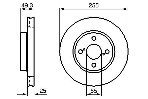 Bosch Brake Disc Pair Part No - 0986479085