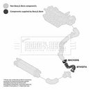 Borg & Beck Air Filter Hose Part No -BTH1074