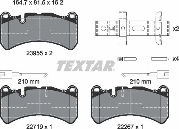 Textar Brake Pad Set - 2395503
