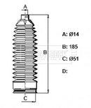 Borg & Beck Steering Gaiter Kit Part No -BSG3435