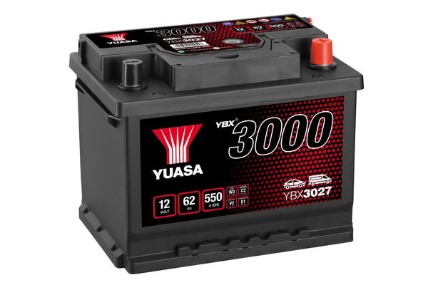 Yuasa YBX3027 - 3027 SMF Car Battery - 4 Year Warranty