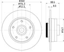 Mintex Brake Discs fits -Renault S316:5 MDC2795C (also fits other vehicles)