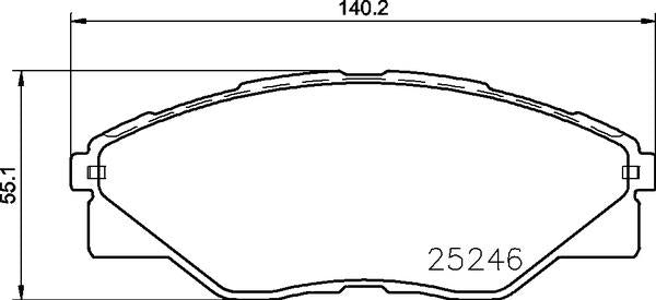 Mintex Brake Pad Set fits -Toyota MDB3272 (also fits other vehicles)