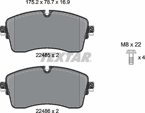 Textar Brake Pad Set - 2248501