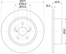 Mintex Brake Discs fits -Toyota V350:5 MDC1713 (also fits other vehicles)