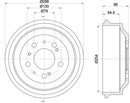 Mintex Brake Drum (Single) fits -Citroën Fiat Peugeot MBD037 (also fits other vehicles)