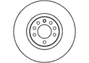 Disctech Brake Disc - Fits Hyundai, Opel - ABD2933 - Front Axle