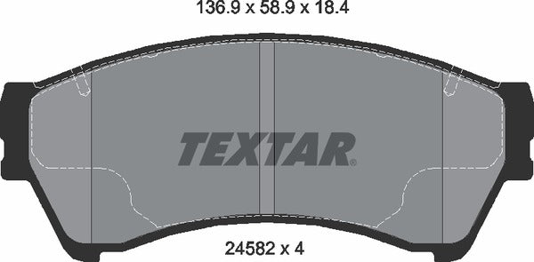 Textar Brake Pad Set - 2458201