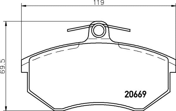 Mintex Brake Pad Set fits -Audi MDB1190 (also fits other vehicles)