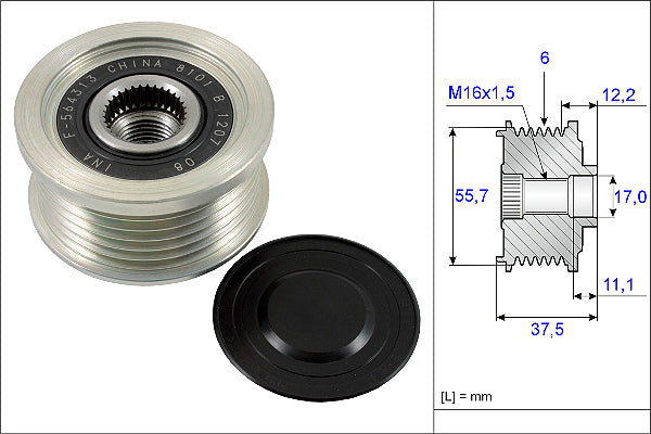 INA Alternator Freewheel Clutch - Part No - 535022610
