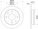 Mintex Brake Discs fits -Hyundai S230:4 MDC1460 (also fits other vehicles)