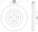 Mintex Brake Discs fits -MercedesBenz Brake Disc V345:5 MDC2782C (also fits other vehicles)