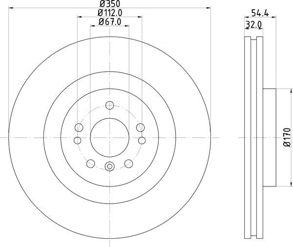 Mintex Brake Discs fits -MercedesBenz Brake Disc V345:5 MDC2782C (also fits other vehicles)