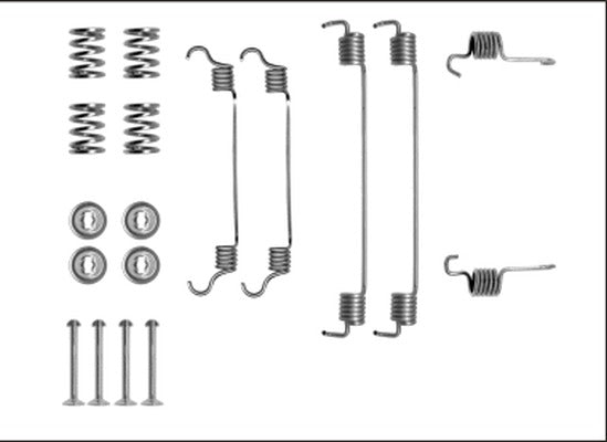 Mintex Rear Brake Shoe Fitting Kit  - MBA784 fits Mitsubishi