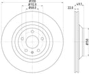Mintex Brake Discs fits -Audi V297:5 MDC2249 (also fits other vehicles)