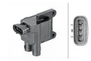 HELLA 5DA 358 057-831 Ignition Coil - 3-pin connector - Bolted