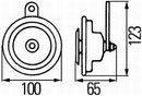 HELLA 3AL 922 300-207 Signal Horn - M100 - 12V - 105dB(A) - Low Tone - Quantity: 40